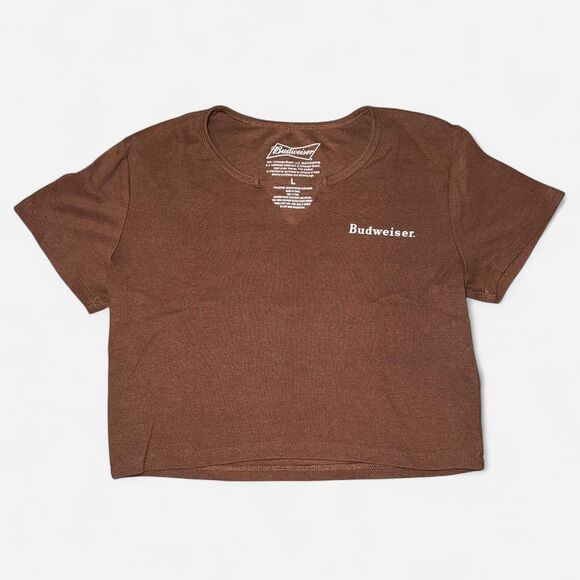 Budweiser Cropped Brown T-Shirt - Picture 2 of 6